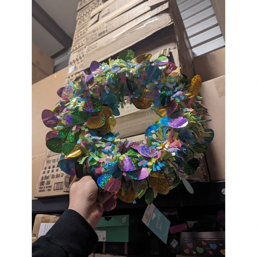 Easter Sparkle Egg‎ Wreath, 14 in, by Way To Celebrate